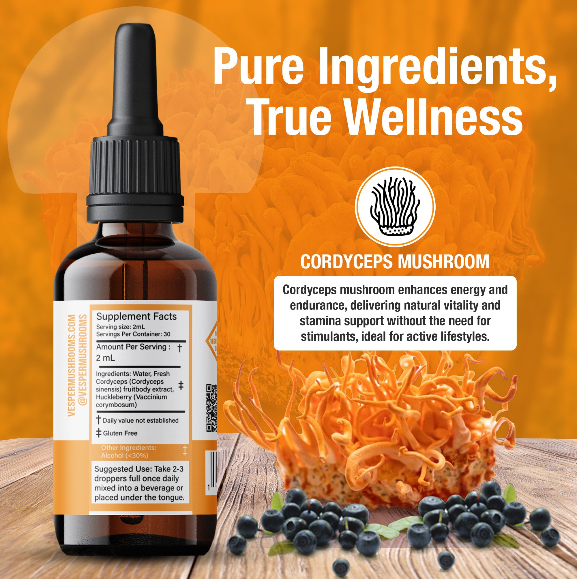 cordyceps extract, best mushroom for energy, mushroom for bloodflow, energy supplement, replace caffeine