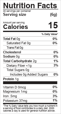 Spour Chai adaptogenic mushroom coffee mix nutrient facts