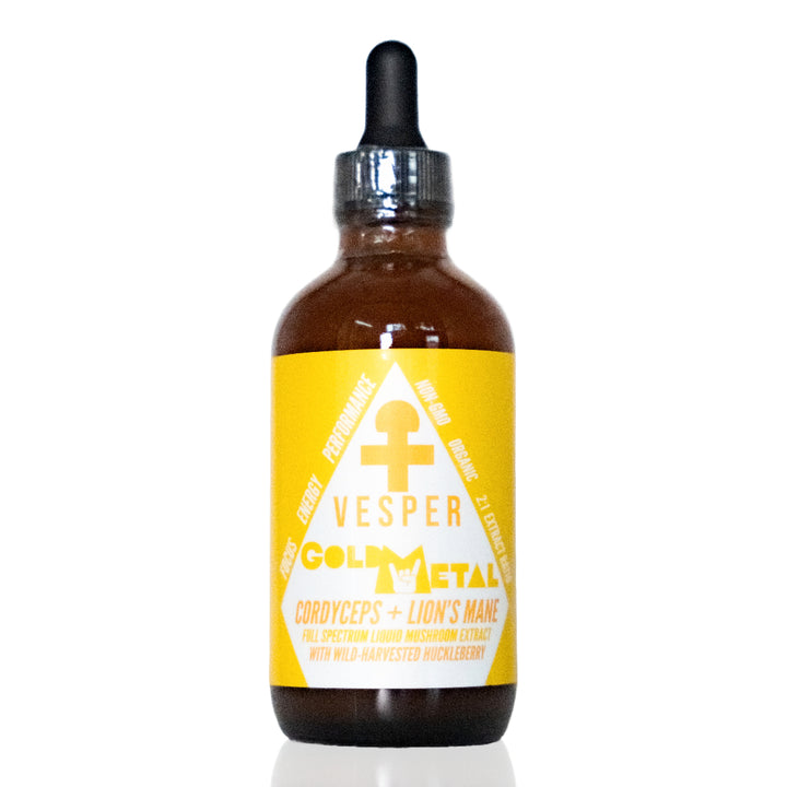 Gold Metal - Cordyceps and Lion's Mane Blend - Liquid Double Extract with Wild Huckleberries (4oz./120ML)