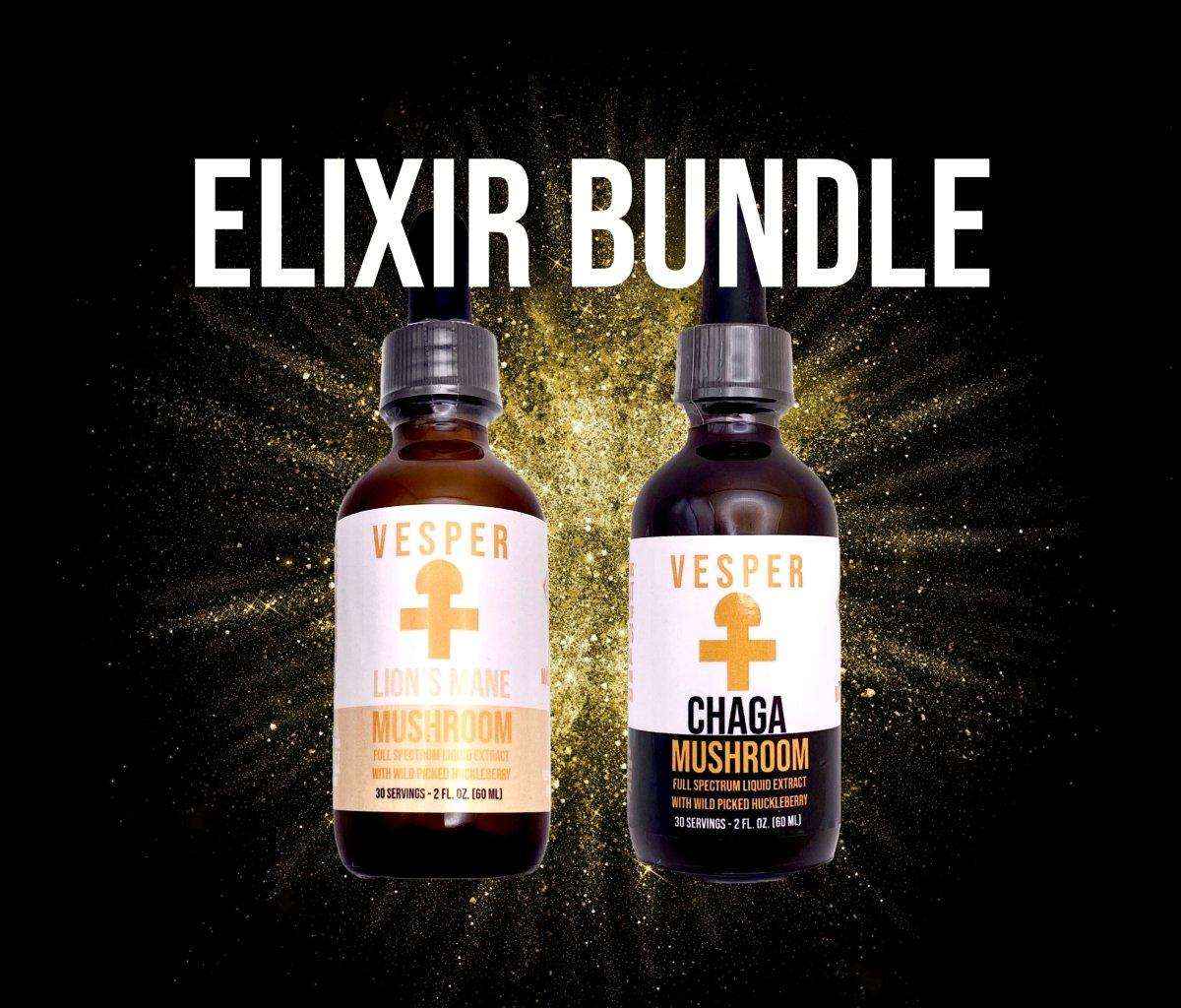 Elixir Bundle - Lion's Mane and Chaga Liquid Double Extract - VESPER MUSHROOMSMushroom Extract Bundlesvespermushrooms
