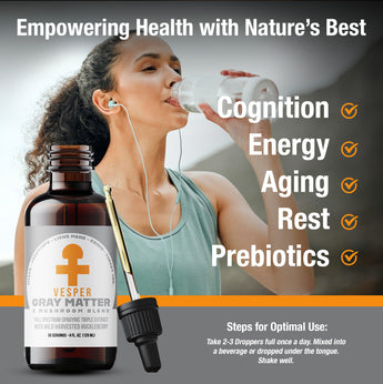Gray Matter 5 Mushroom Blend - Spagyric  (4oz./120ML) W - VESPER MUSHROOMS
