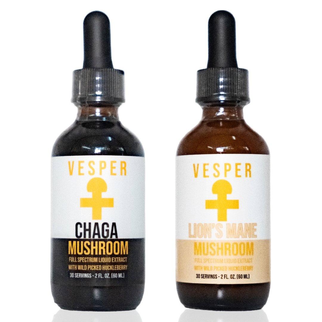 Elixir Bundle - Lion's Mane and Chaga Liquid Double Extract - VESPER MUSHROOMSMushroom Extract Bundlesvespermushrooms