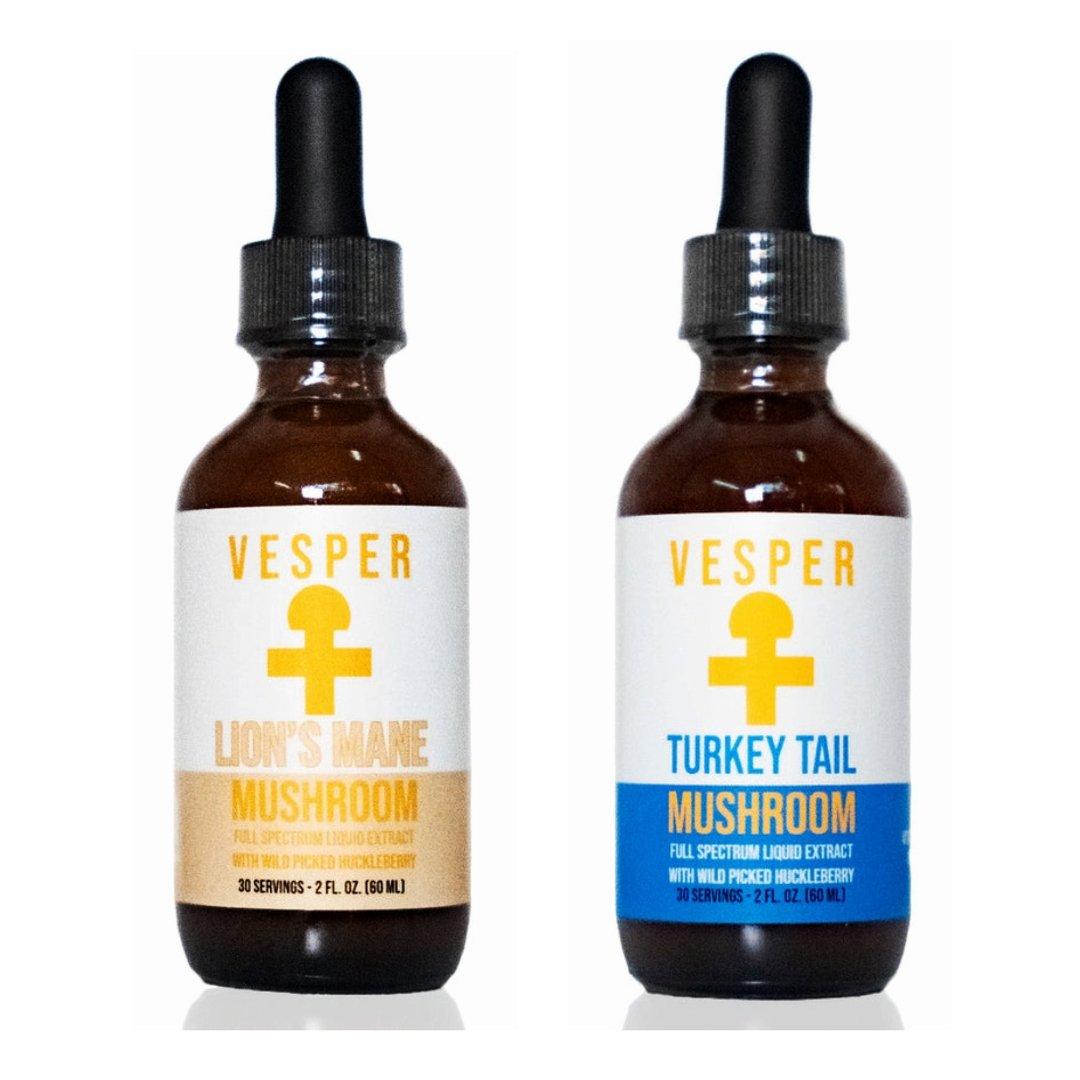 The Gut-Brain Axis Bundle - Lion's Mane and Turkey Tail Mushroom Extract - VESPER MUSHROOMSMushroom Extract BundlesVESPER MUSHROOMS