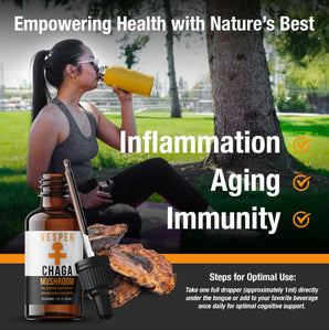 chaga liquid mushrooms extract, best mushroom for inflammation and aging