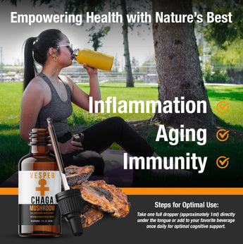 chaga liquid mushrooms extract, best mushroom for inflammation and aging