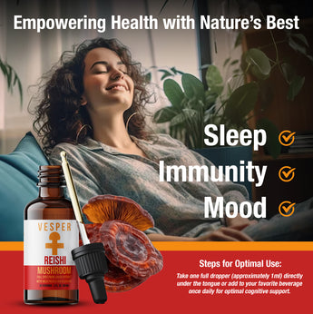 sleep supplement, better than melatonin, sleep tincture, best mushroom for sleep, reishi extract, reishi liquid mushrooms