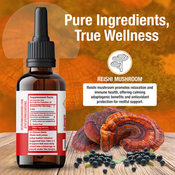sleep supplement, better than melatonin, sleep tincture, best mushroom for sleep, reishi extract, reishi liquid mushrooms