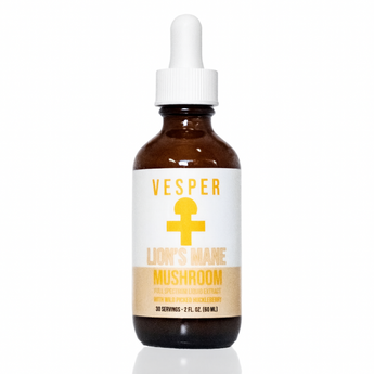 Lion's Mane - Focus - Liquid Double Extract with Wild Huckleberries 2 oz tincture - VESPER MUSHROOMS Single Mushroom Extracts