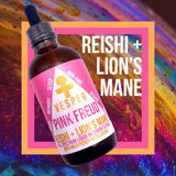 Pink Freud - Reishi and Lion's Mane Liquid Double Extract with Wild Huckleberries 4oz./120ML - VESPER MUSHROOMSMushroom Extract Blendsvespermushrooms